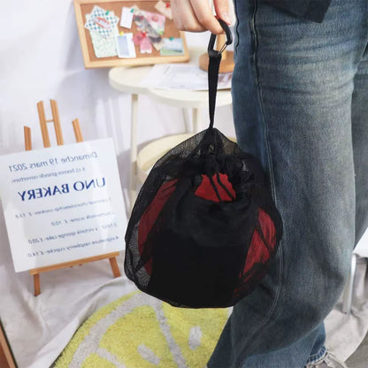 Portable Clip on Ball Mesh Bag Ball Holder Drawstring Basketball Storage Bag Handbag Oxford Cloth Single Ball Bag Traveling Gym