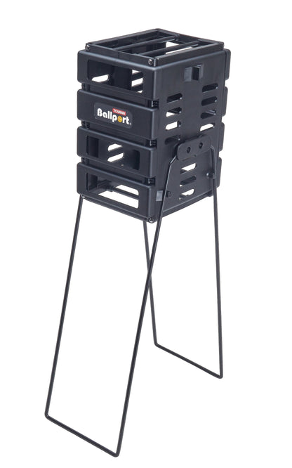Mini Ballport Tennis Ball Pick up Hopper - Holds 36 Balls - Black
