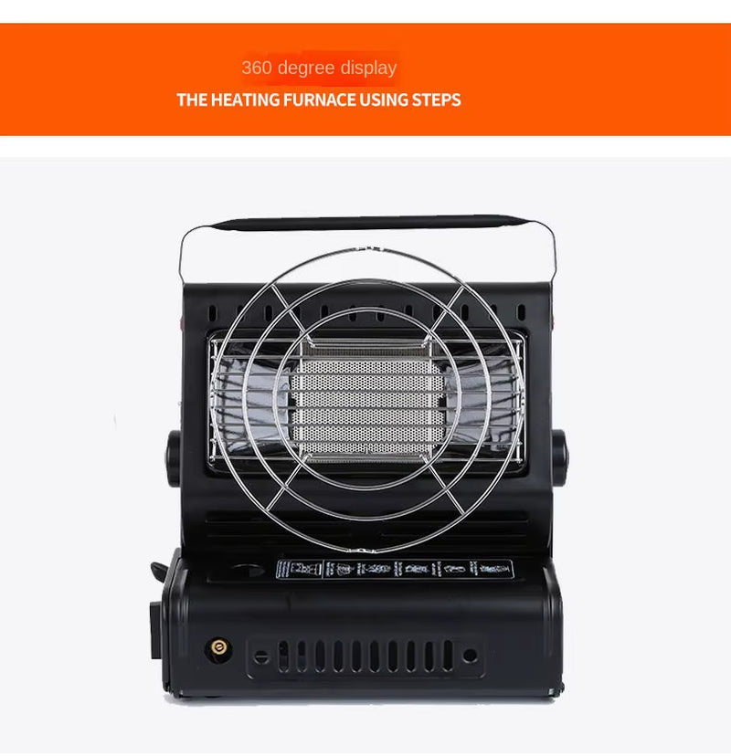 1300W Gas Heater Dual Purpose Camping Heater Travel Camping Hiking Picnic Gear Fishing Dual Purpose Stove Heater