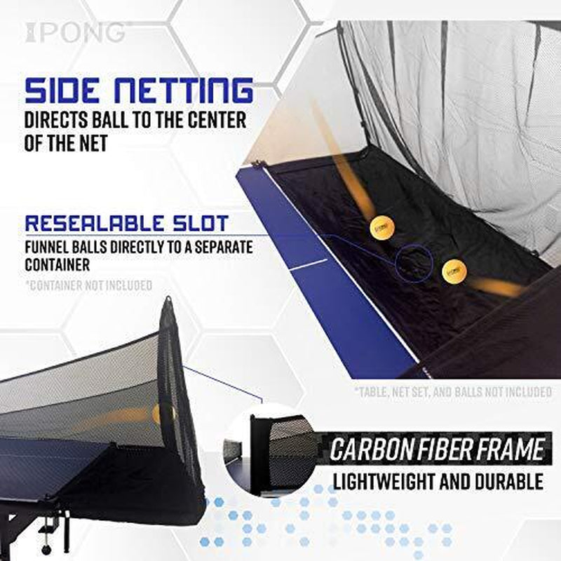 Ipong Carbon Fiber Table Tennis Ball Catch Net - Practice Net Attaches to Ping