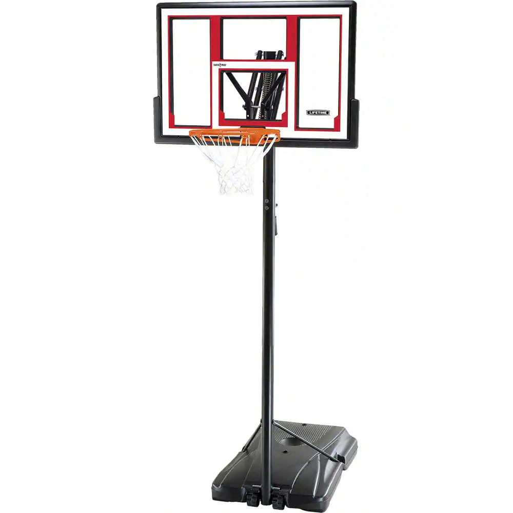 48 In. Polycarbonate Adjustable Portable Basketball Hoop