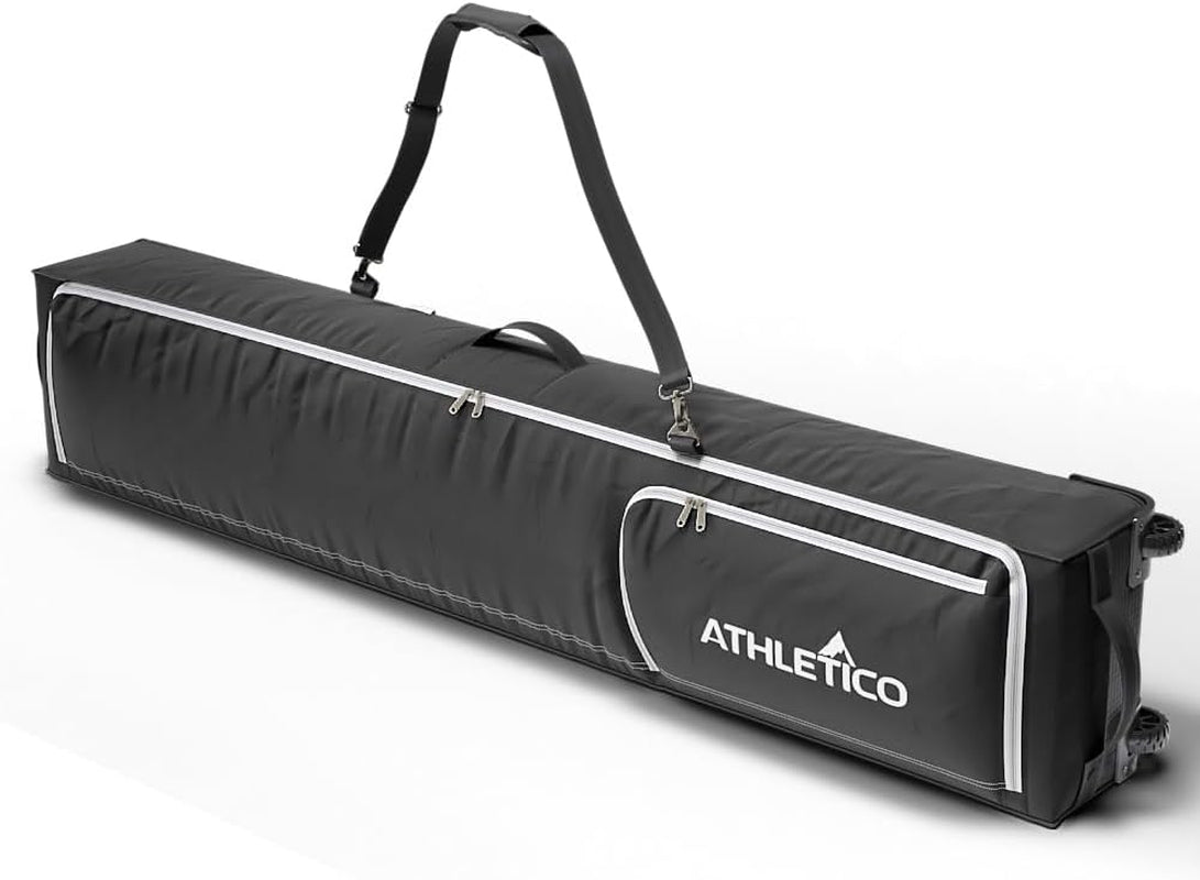 Rolling Double Ski Bag - Padded Ski Bag with Wheels for Air Travel