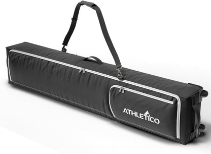 Rolling Double Ski Bag - Padded Ski Bag with Wheels for Air Travel