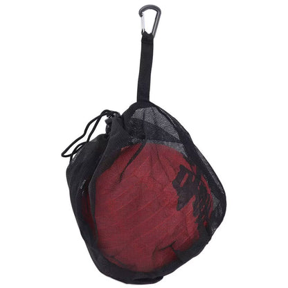 Portable Clip on Ball Mesh Bag Ball Holder Drawstring Basketball Storage Bag Handbag Oxford Cloth Single Ball Bag Traveling Gym