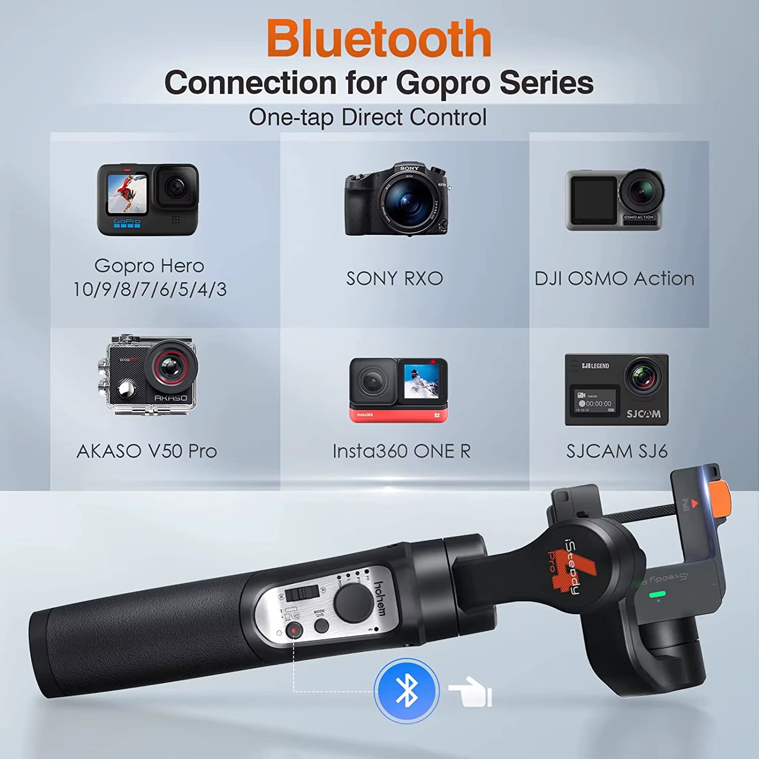 Official Isteady Pro 4 Gimbal for Gopro 12/11/10/9/8/7/6 DJI OSMO Insta360 One R Action Camera 3-Axis Handheld Stabilizer