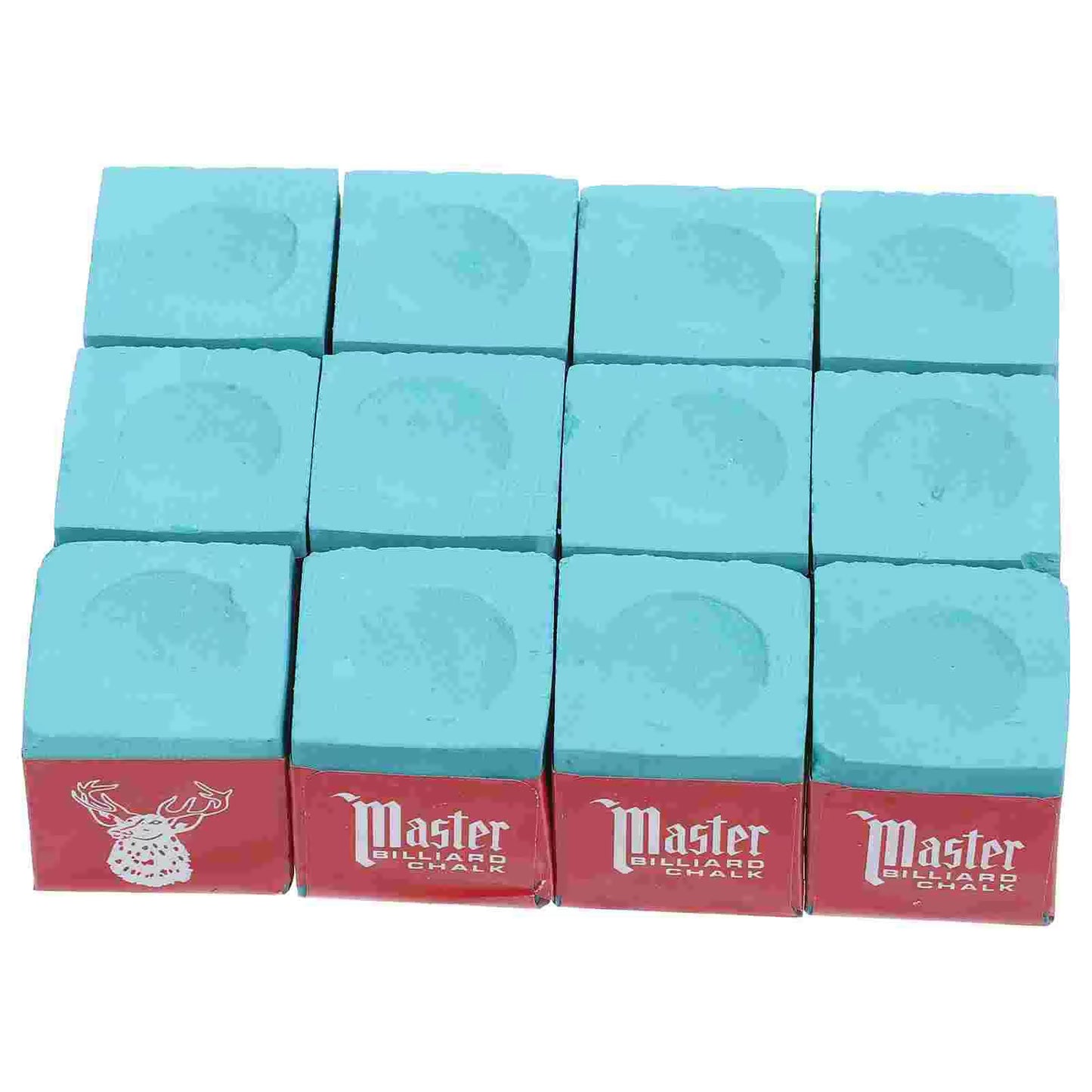 12Pcs Cue Stick Wiping Powder Pool Table Cue Chalk Billiards Playing Accessories Pool Cue Chalk Cubes for Pool Billiard Snooker