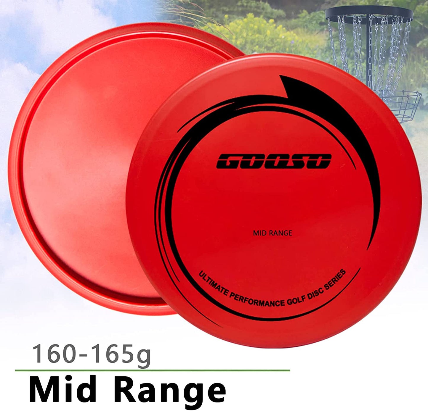 Disc Golf Set - Driver, Mid-Range and Putter Discs with Disc Golf Bag for Outdoor and Backyard, Comfortable Plastic, 6 Pack