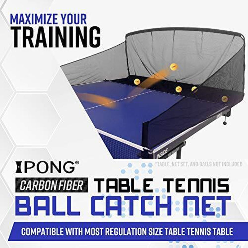 Ipong Carbon Fiber Table Tennis Ball Catch Net - Practice Net Attaches to Ping