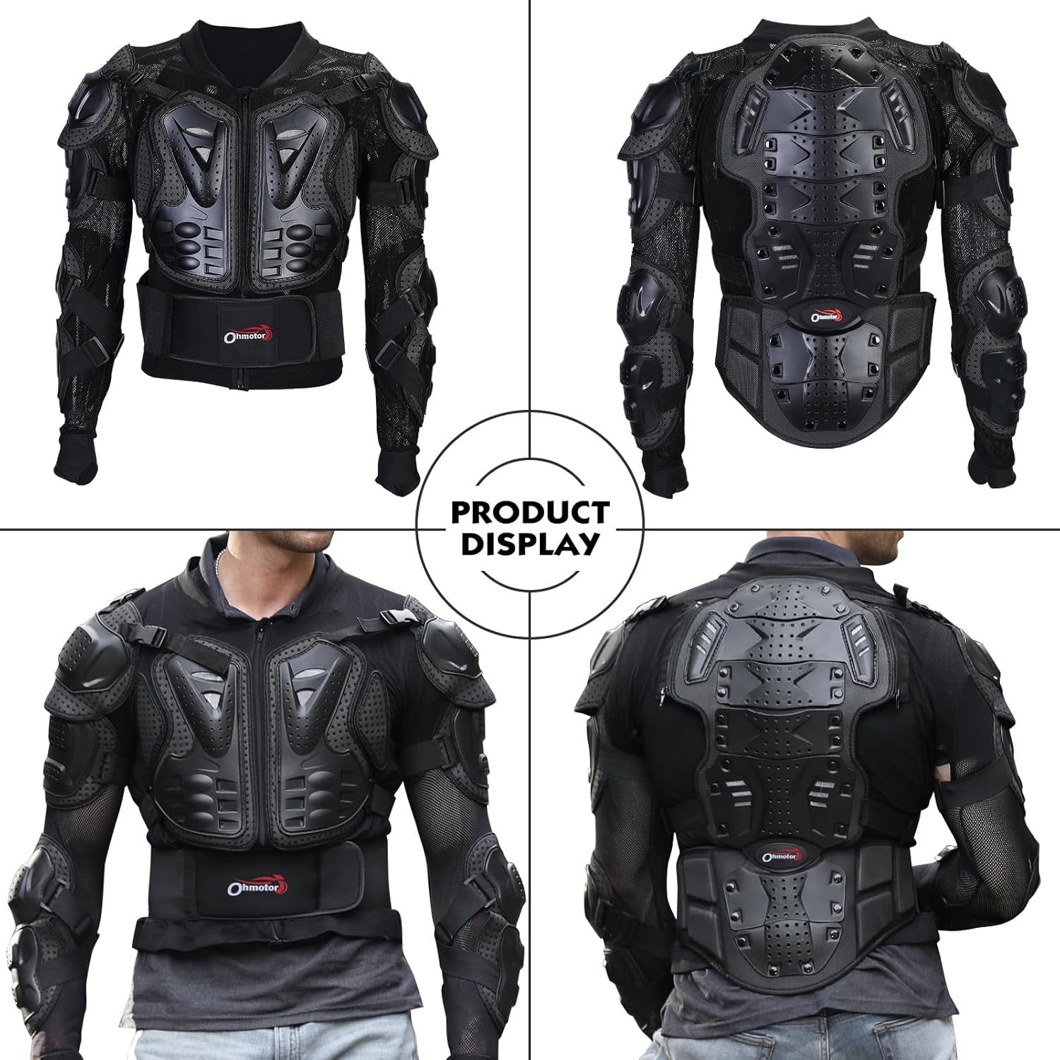 Motorcycle Body Protective Jacket Armor Men, Motocross Riding Protective Gear,Atv Dirt Bike Chest Spine Protector
