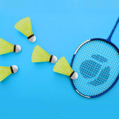 12-Pack Advanced Nylon Feather Shuttlecocks,High Speed Badminton Balls (Yellow,Nylon) with Great Stability and Durability,Indoor Outdoor Sports Hight Speed Training Badminton Birdies