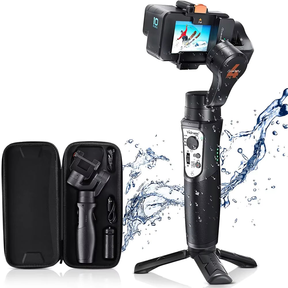 Official Isteady Pro 4 Gimbal for Gopro 12/11/10/9/8/7/6 DJI OSMO Insta360 One R Action Camera 3-Axis Handheld Stabilizer