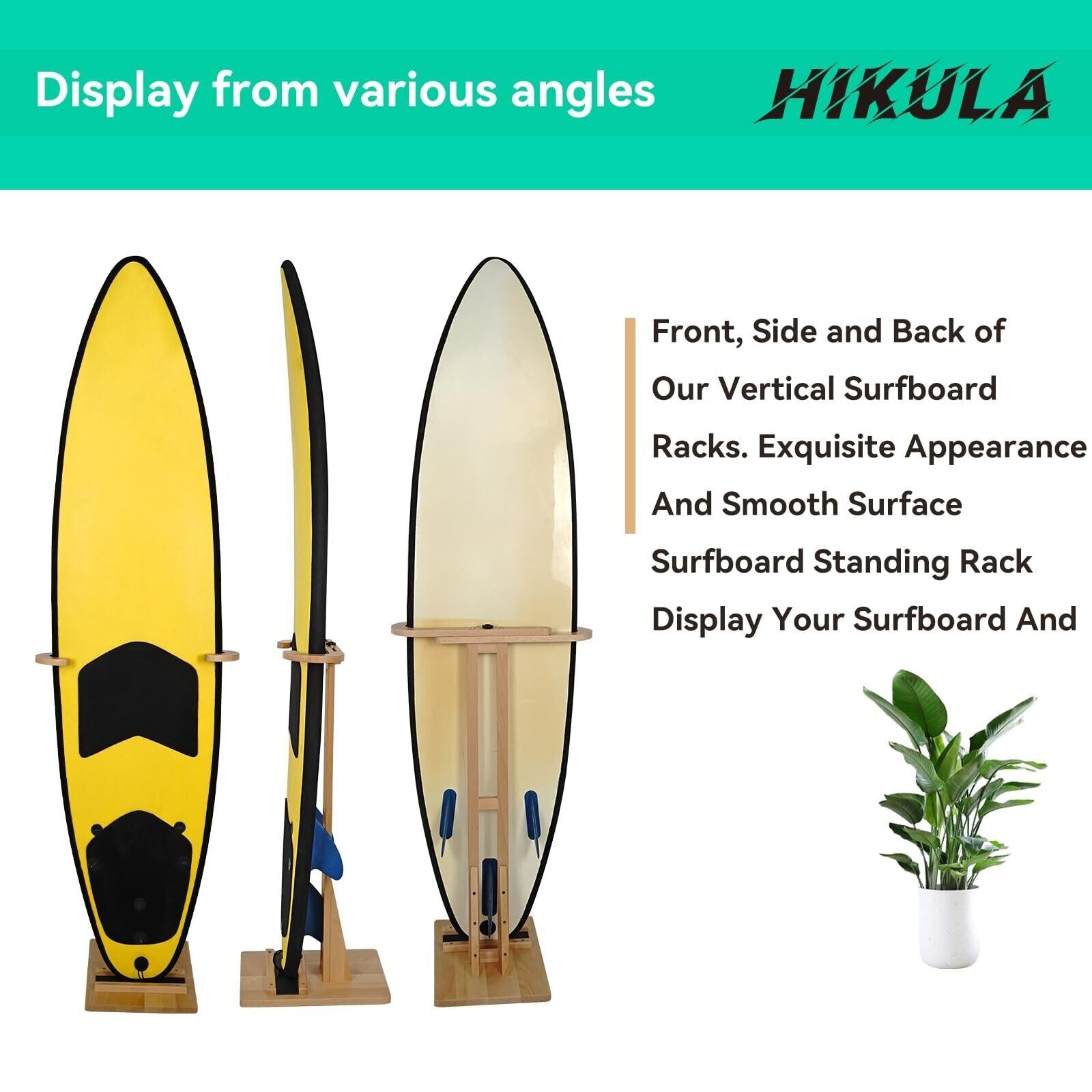 Surfboard Stand Racks, Indoor Display Stand Shortboard and Longboard Organize...
