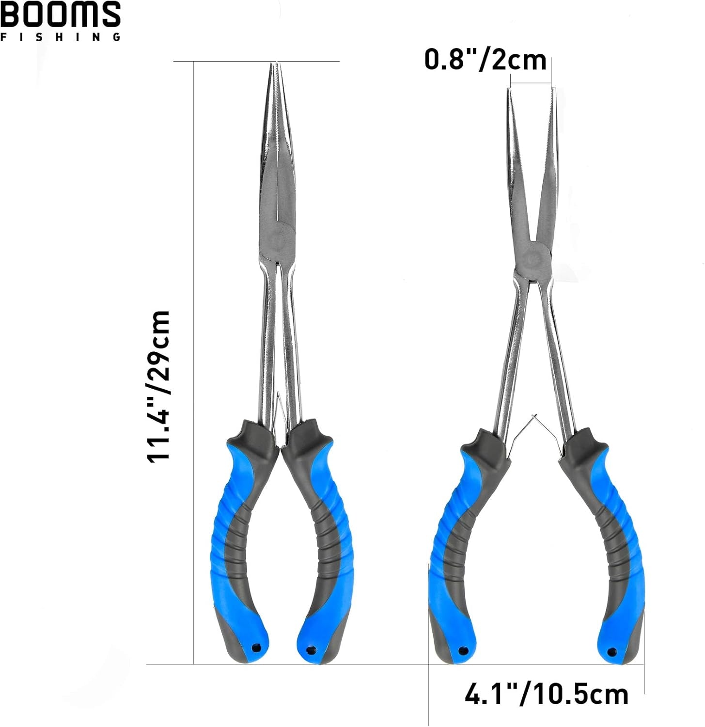 F05 Hook Remover Long Nose Fishing Pliers 11 Inches PTFE Plated