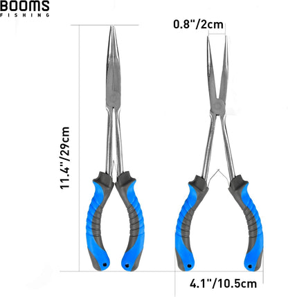 F05 Hook Remover Long Nose Fishing Pliers 11 Inches PTFE Plated