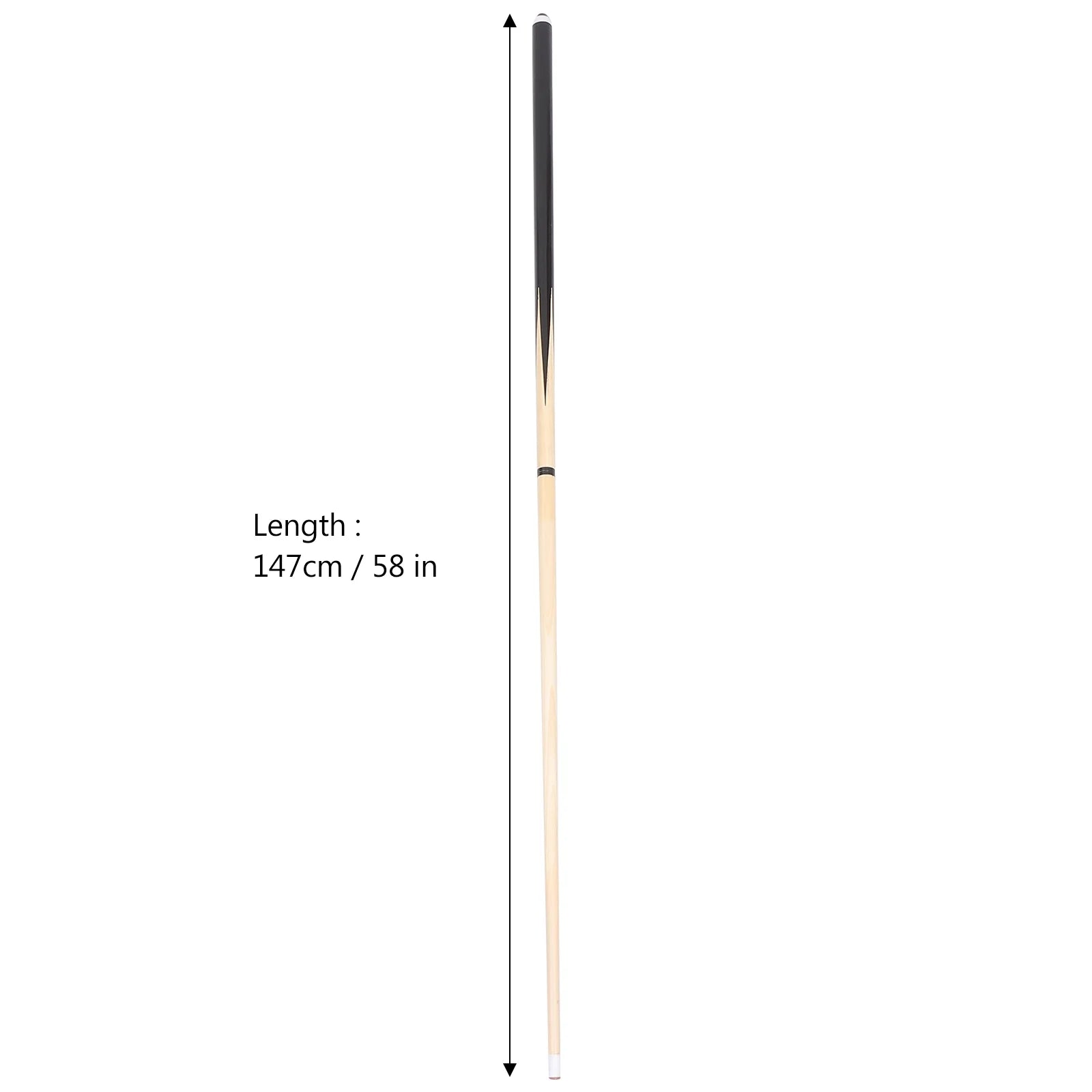 1-Piece Pool Cue Stick with 13Mm Tip 58" Professional Billiard Pool Cue Stick