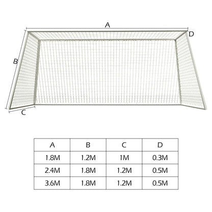 Soccer Goal Net Heavy Duty Polyethylene Anti-Impact Football Post Net Foldable Portable Soccer Net Football Game Equipment for Club School Football Match Training