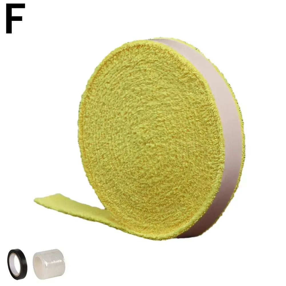 1 Reel 5M Towel Glue Grip Badminton Tennis Racket Overgrips Tape Racket Grip Grip Non-Slip Tape Band Sweat Badminton N6B9